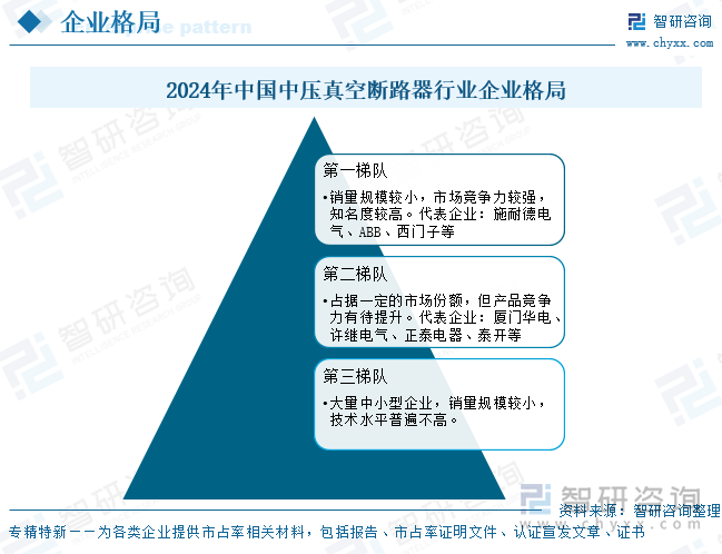 2024年中國(guó)中壓真空斷路器行業(yè)企業(yè)格局