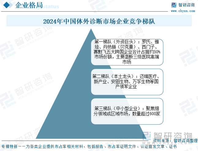 2024年中國(guó)體外診斷市場(chǎng)企業(yè)競(jìng)爭(zhēng)梯隊(duì)