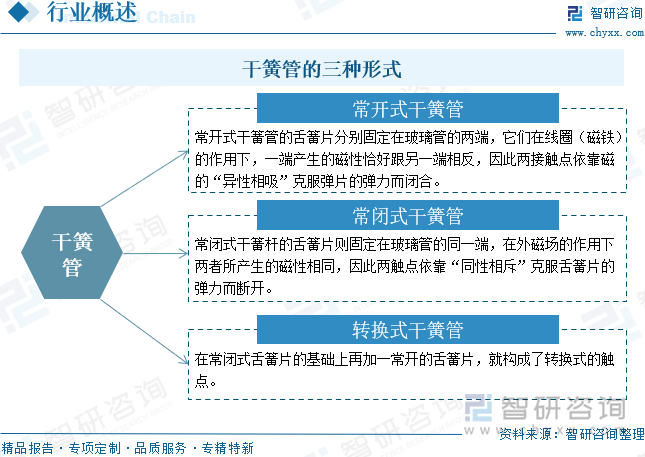 干簧管的三種形式