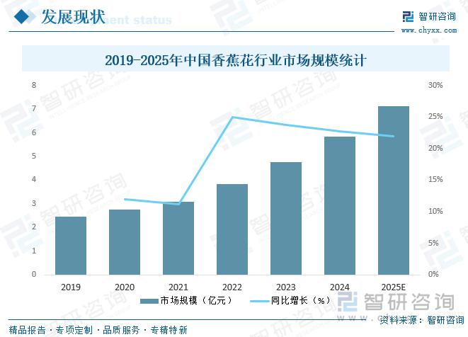 2019-2025年中國香蕉花行業(yè)市場規(guī)模統(tǒng)計(jì)