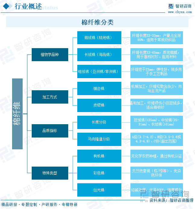 棉纖維分類