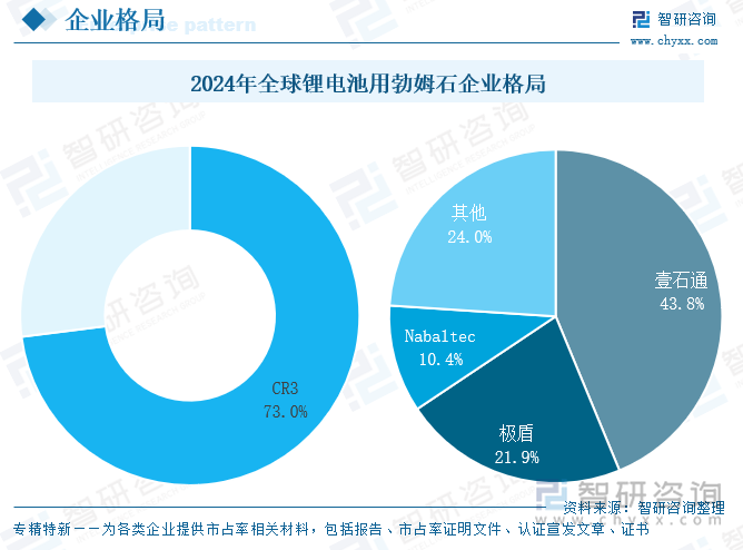 2024年全球鋰電池用勃姆石企業(yè)格局