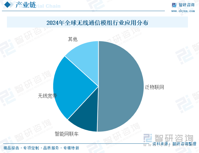 2024年全球无线通信模组行业应用分布
