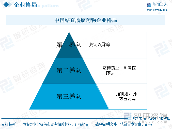 中國結直腸癌藥物企業(yè)格局