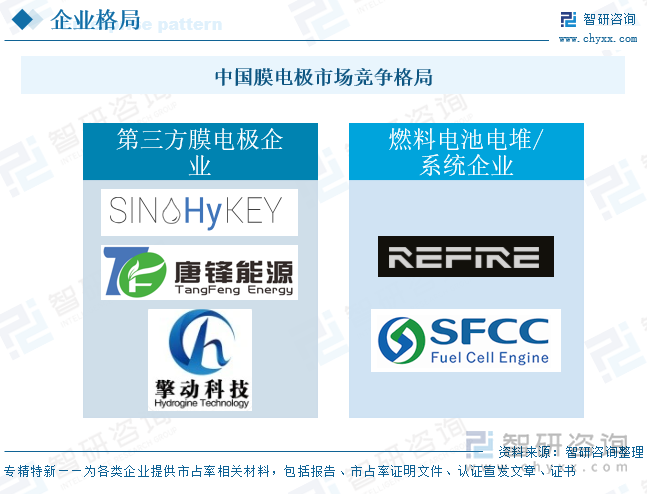 中國膜電極市場競爭格局