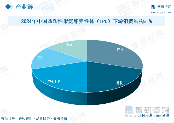 2024年中國(guó)熱塑性聚氨酯彈性體（TPU）下游消費(fèi)結(jié)構(gòu)