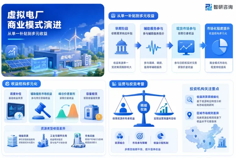 虚拟电厂商业模式与收益结构的差异分析